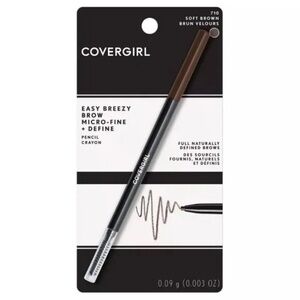 💖3/$15💖 COVERGIRL Easy Breezy Brow Micro Fine + Define Pencil 710 Soft Brown